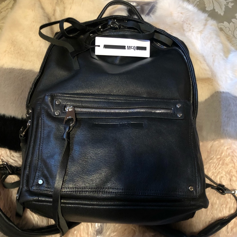Alexzander McQueen Leather Backpack